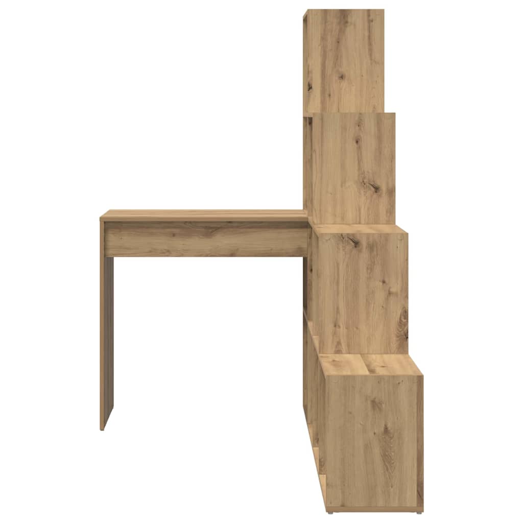 Corner Desk with Shelf Artisan oak 101.5 x 149.5 x 149.5 cm
